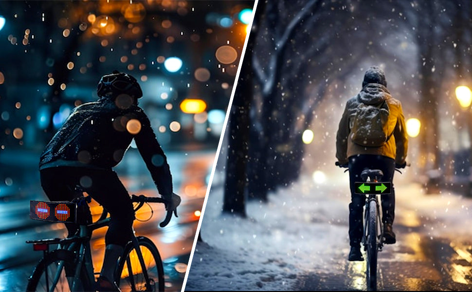 GOTUS Programmable LED Smart Bike Tail Light, Rear Bike Light, with Speedometer and APP Custom Text, Patterns, Animation Display, Suitable for Adults and Children on Roads and Mountains