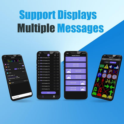 Double Row Scrolling LED Sign, Programmable Flexible LED Matrix Panel, Bluetooth APP Control, DIY Text, Patterns, Animations (37 x 8inch )