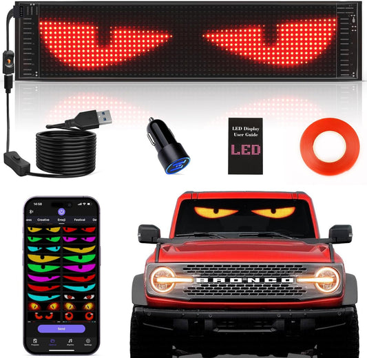 Truck LED Devil Eyes Light - Bluetooth Controlled Full Color Display Pro